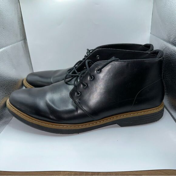 Eastland Shoes Mens 13 Black Landon Chukka Lace-Up Almond Toe Boots - Picture 6 of 12